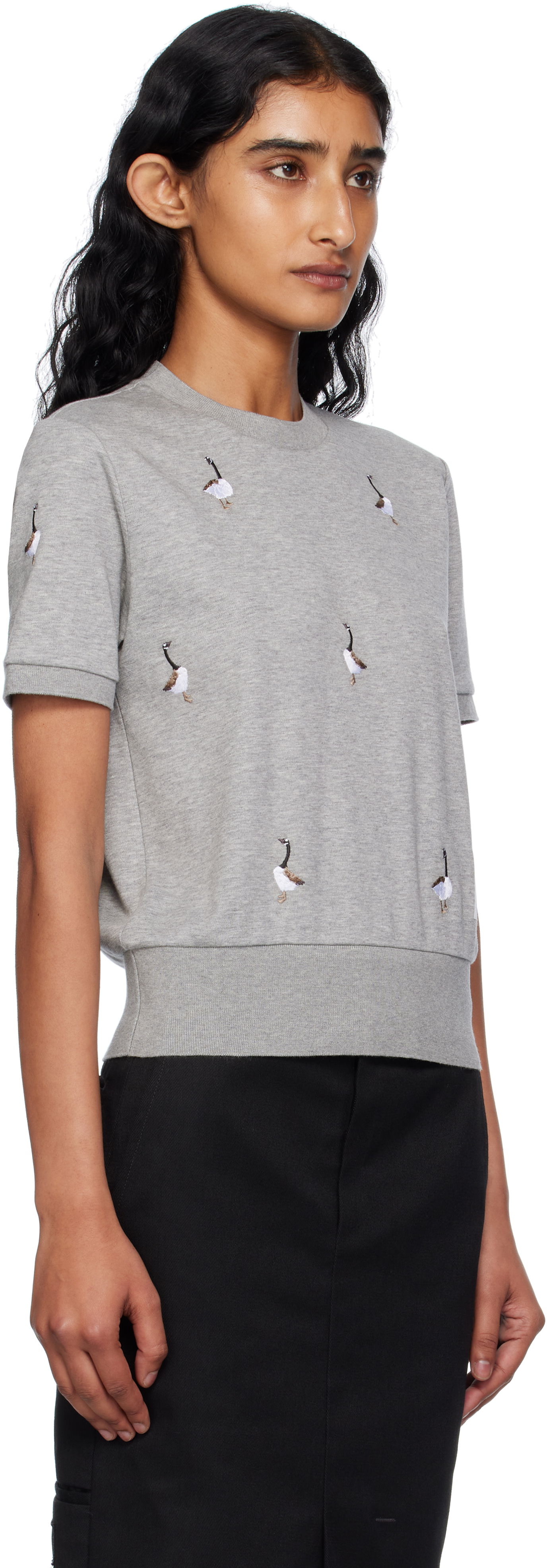 Tričko Thom Browne Thom Browne Cotton Milano Geese T-shirt Šedá | FJS216E-J0055, 1