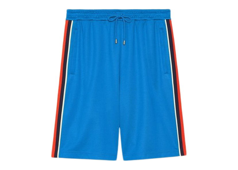 Šortky Gucci Technical Jersey Shorts Blue Modrá | 699599XJEES4658