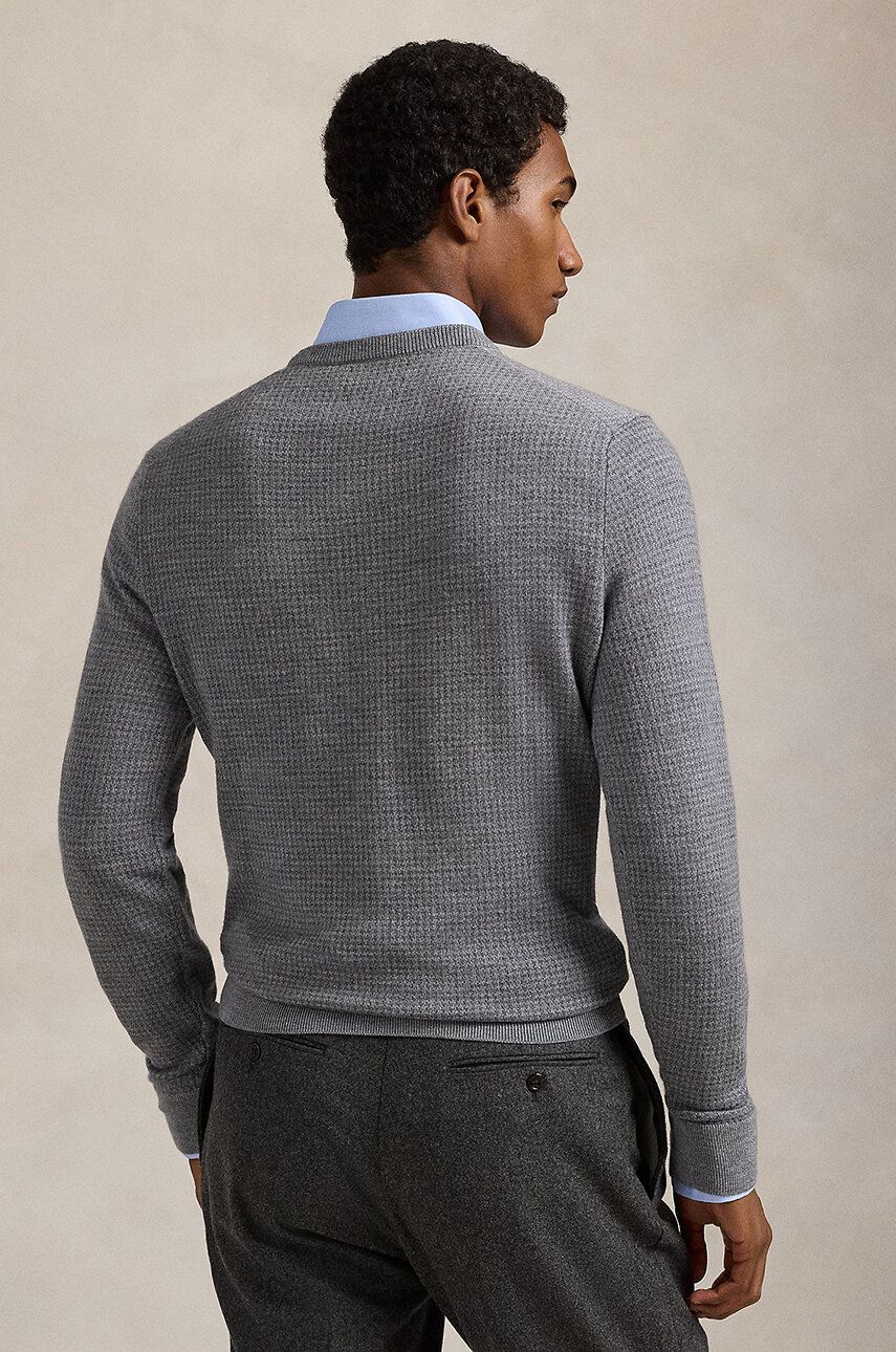 Sveter Polo by Ralph Lauren Textured Crew Neck Sweater Šedá | 710949280, 1