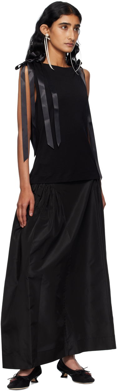 Tielko Simone Rocha Simone Rocha Bow Ribbon Tail Tank Top Čierna | 5366 0571, 3