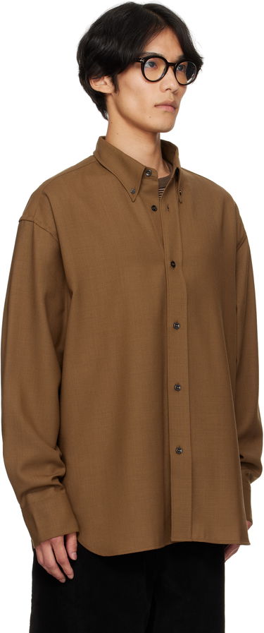 Košeľa Studio Nicholson Studio Nicholson Jude Button-Down Shirt Hnedá | JUDE SNM - 884, 1