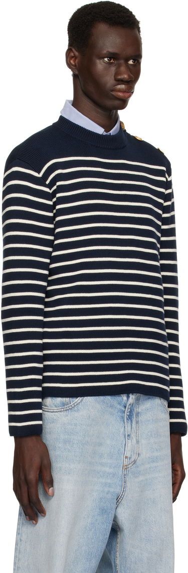 Sveter Valentino Valentino Striped Sweater Navy | 6V3KC33MAR6, 1