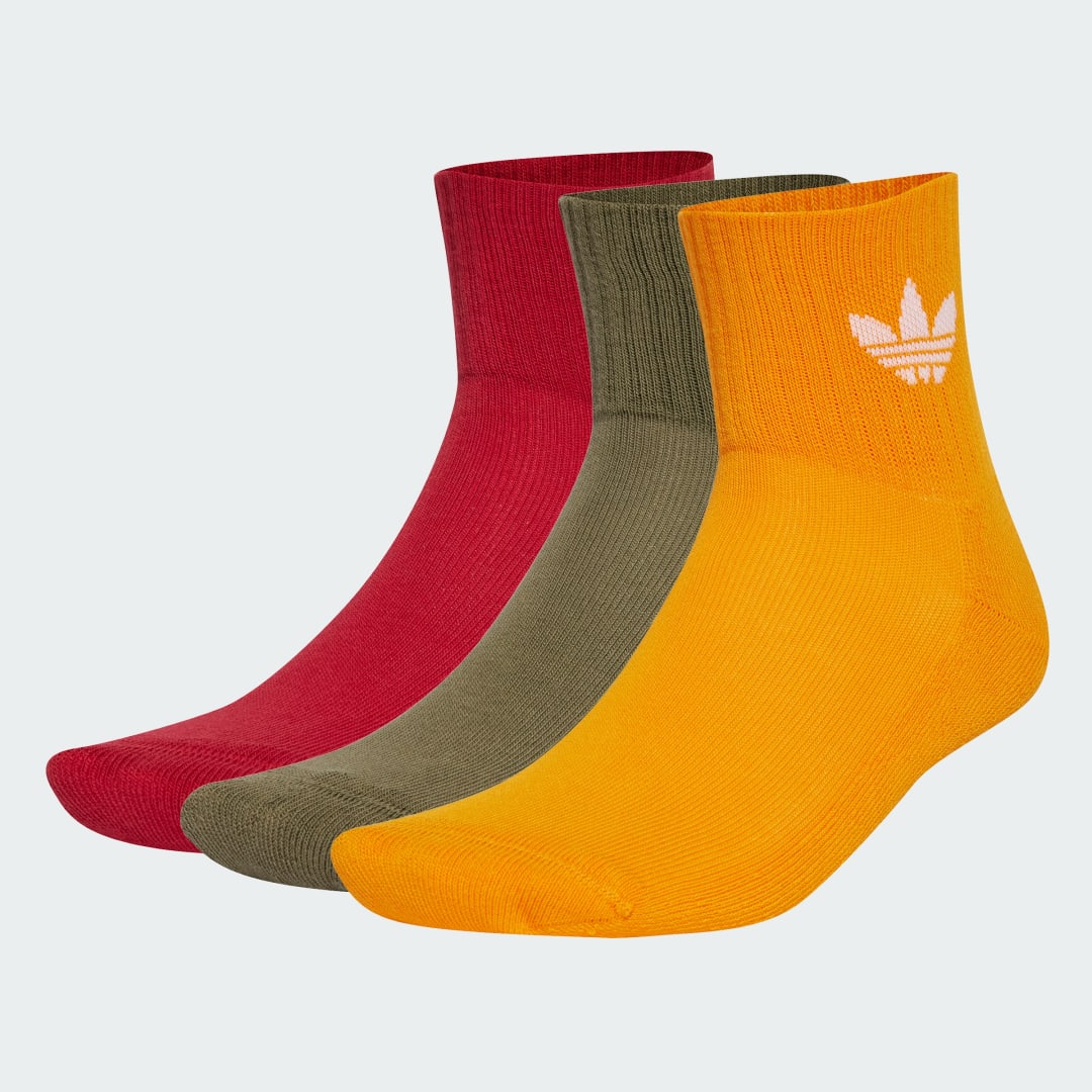 Mid-Cut Crew Socks - 3 Pairs