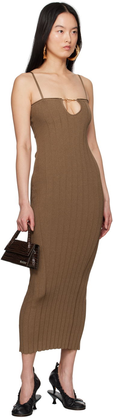 Kabelka Jacquemus Jacquemus 'The long Chiquito' Croc-Embossed Top Handle Bag Hnedá | 25E213BA004-4301, 3