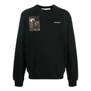 Off-White Character Print Loose Fit Sweatshirt