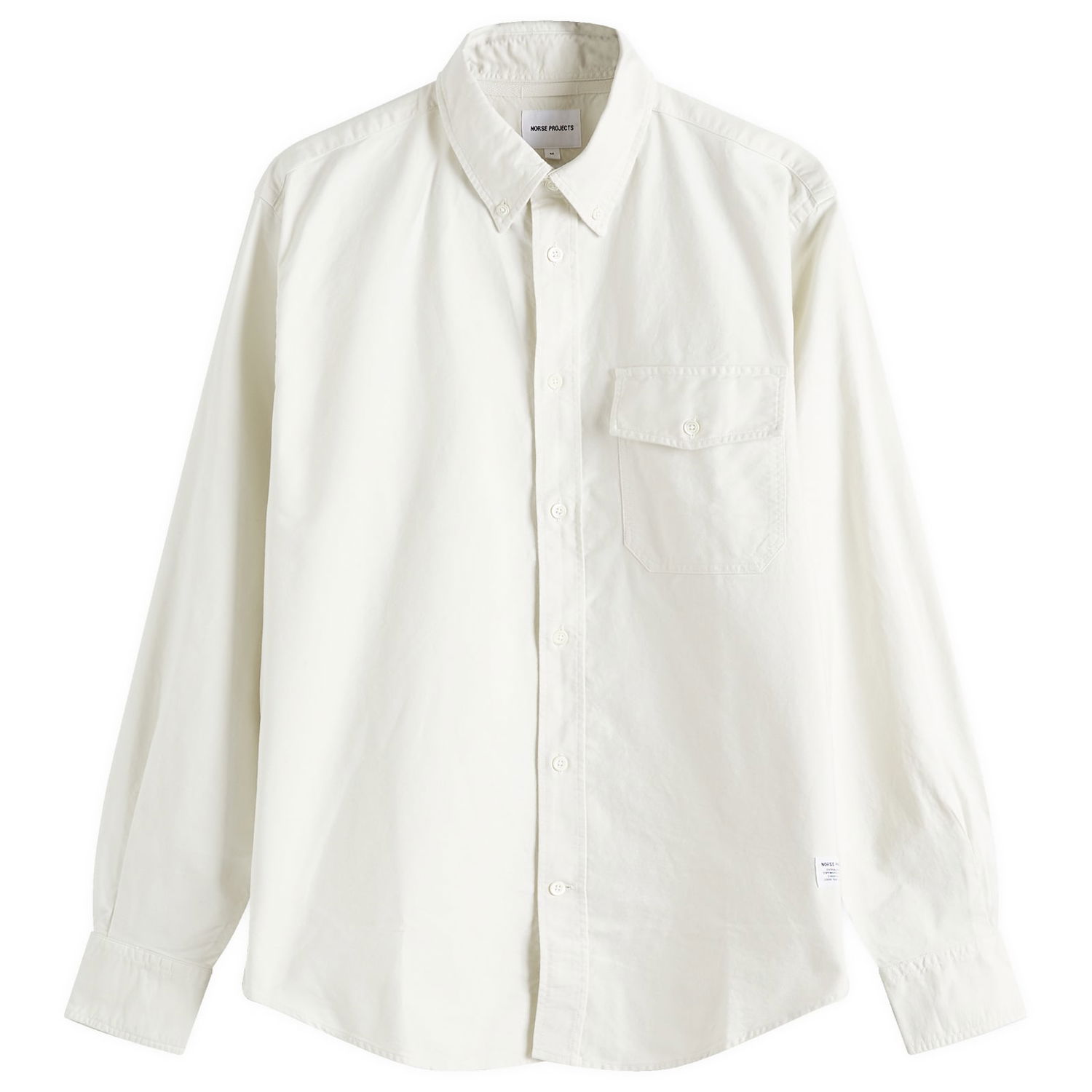 Košeľa NORSE PROJECTS Algot Relaxed Overdyed Oxford Shirt, Size Large Biela | N40-0818-0219, 0
