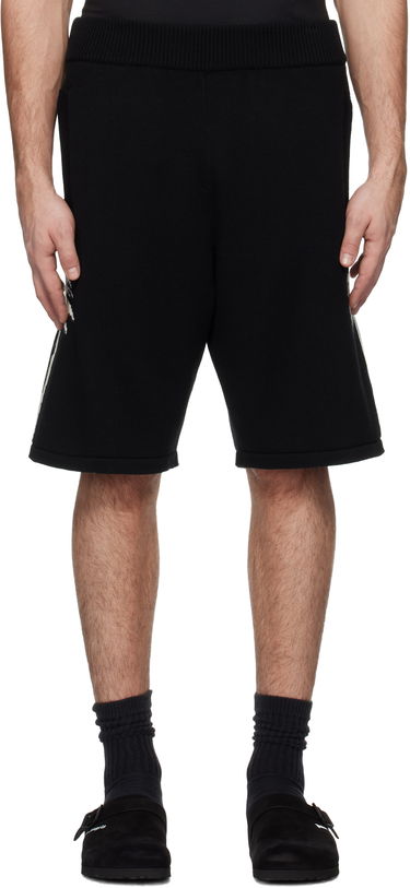 Šortky Palm Angels Knitted Palms Shorts Čierna | PMHM012S25KNI0021003, 0