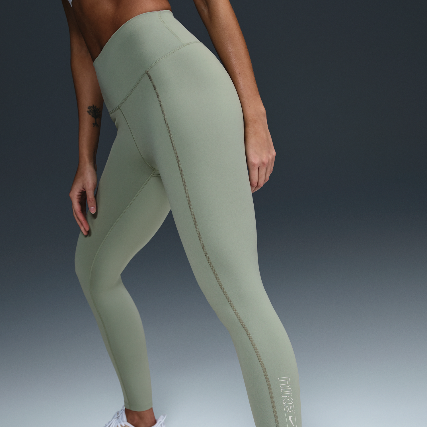 Legíny Nike Nike One Fitted High-Waisted Leggings Zelené | HV6956-370, 1