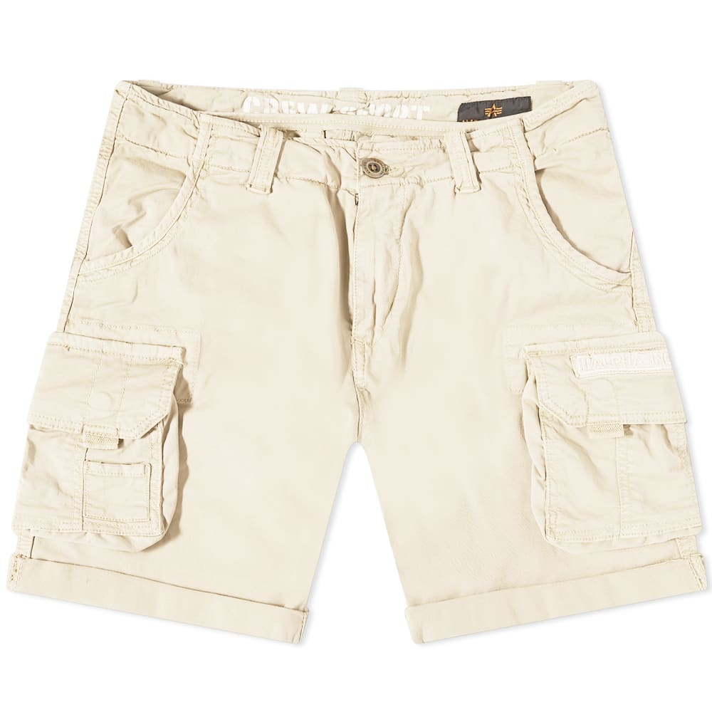 Šortky Alpha Industries Crew Short Jetstream White Béžová | 176203-578, 0