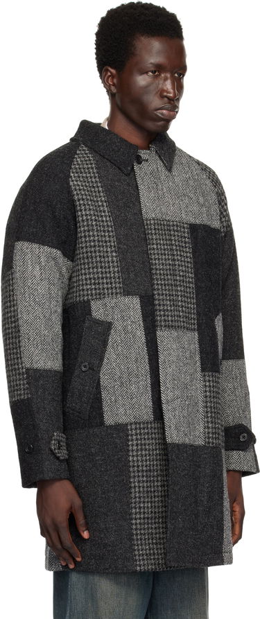 Kabáty BEAMS BEAMS PLUS Bal Collar Patchwork Coat Šedá | 38190054803, 1