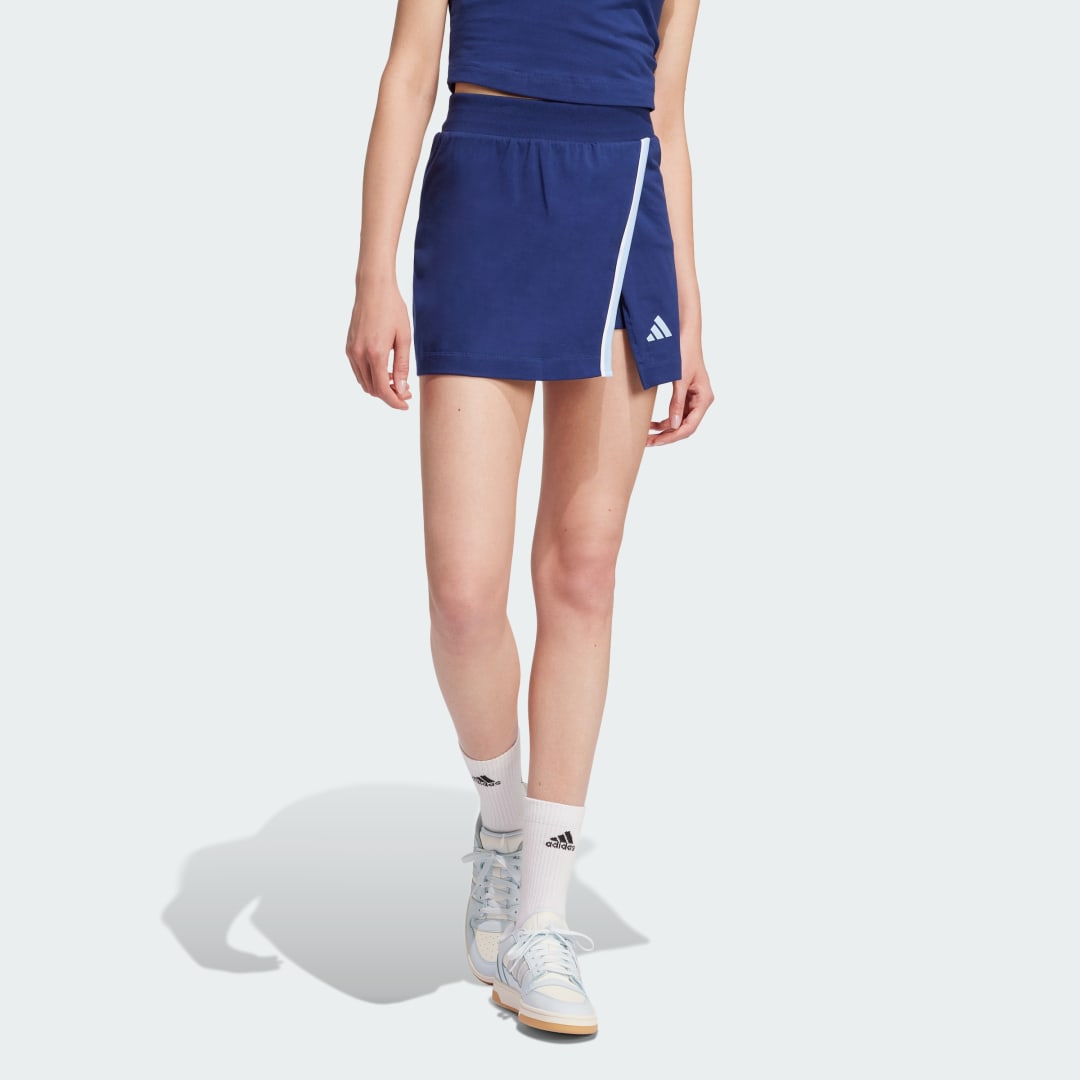 Sukňa adidas Performance Cotton Skort Modrá | JG6210, 0