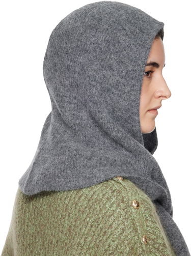 Klobúk GANNI Soft Wool Balaclava Šedá | A6475, 4