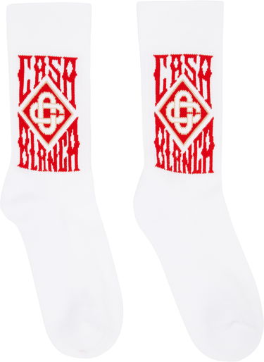 Ponožky Casablanca Casablanca Gothic Logo Socks Biela | AS25-ACC-010-01, 0