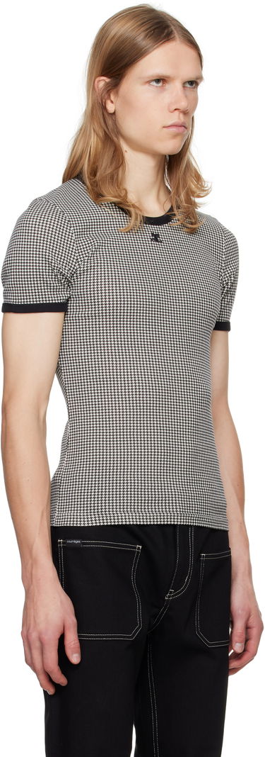 Tričko Courrèges Courrèges Houndstooth Print T-Shirt Biela | 324JTS020JS0167, 1