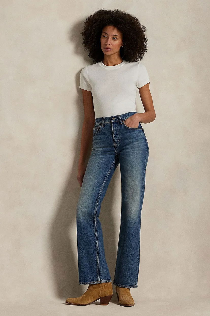 Džínsy Polo by Ralph Lauren Polo Ralph Lauren High Waist Jeans Modrá | 211969376