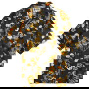 A Bathing Ape Vacation Pattern Open Collar Shirt