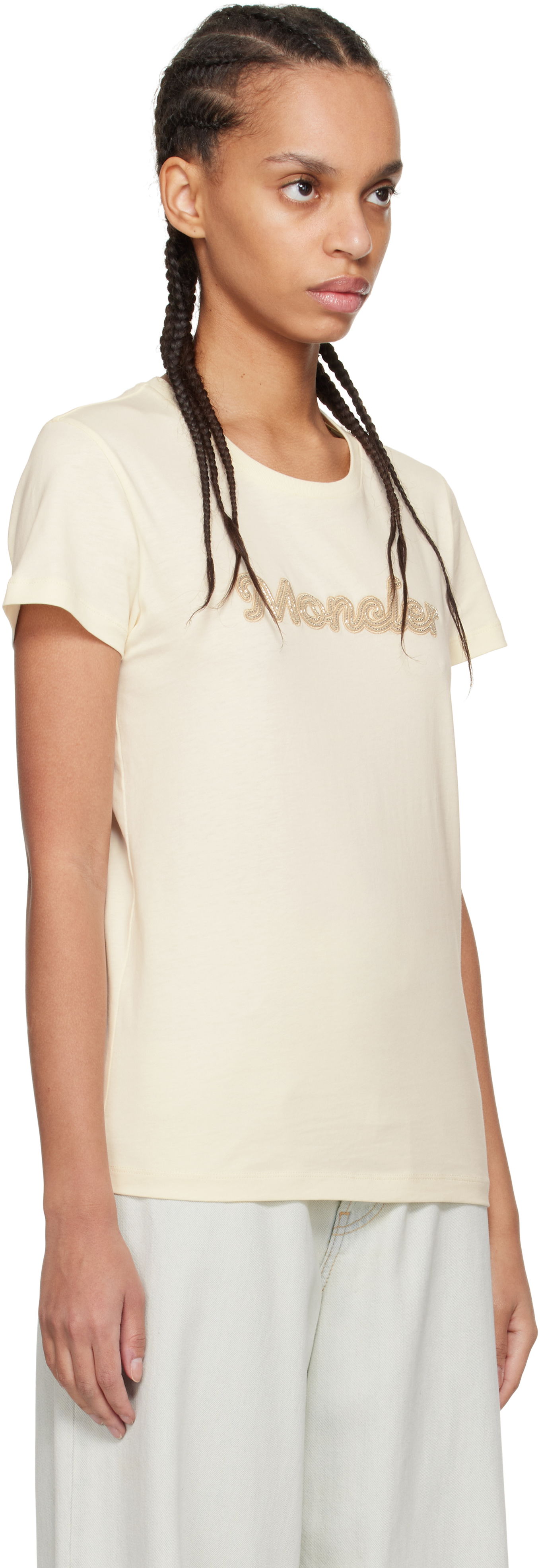 Tričko Moncler Moncler Logo S/S T-Shirt Béžová | K10938C0000989AUO, 1