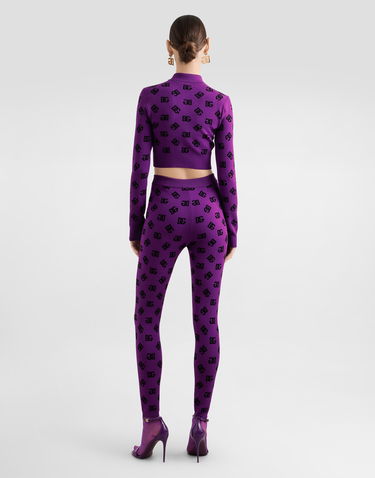 Legíny Dolce & Gabbana Dolce & Gabbana Jacquard Leggings Fialová | FXI13TJGMB3F1540, 2