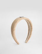 Dolce & Gabbana Raffia Canvas Headband with Logo