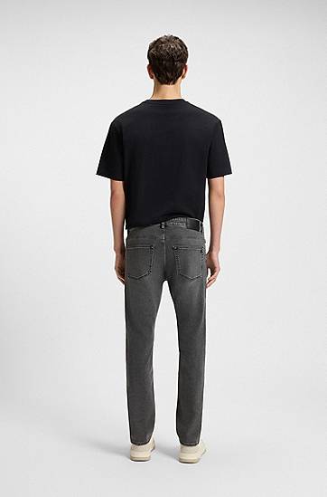 Džínsy BOSS Delaware Slim-Fit Comfort-Stretch Jeans Šedá | 50544635, 1