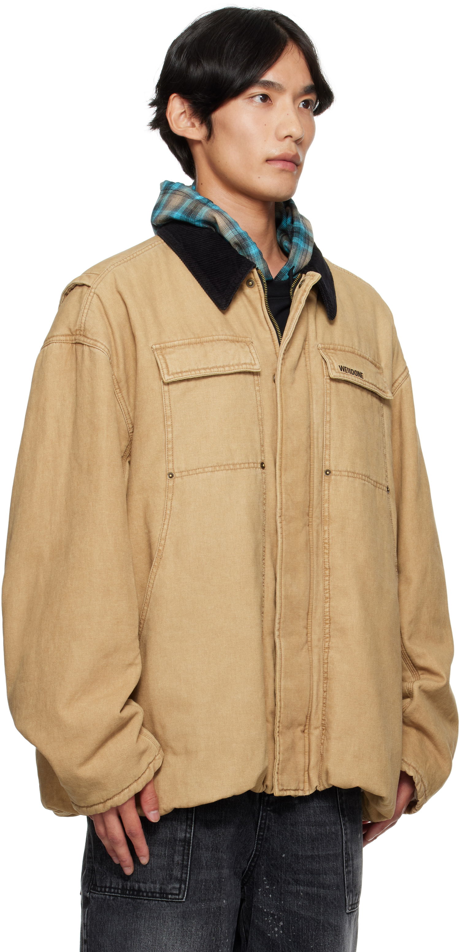 Bunda We11done We11done Washed Work Jacket Béžová | WD-JP2-25-070-U-BG, 1
