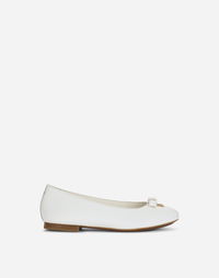 Patent Leather Ballet Flats With Metal Logo