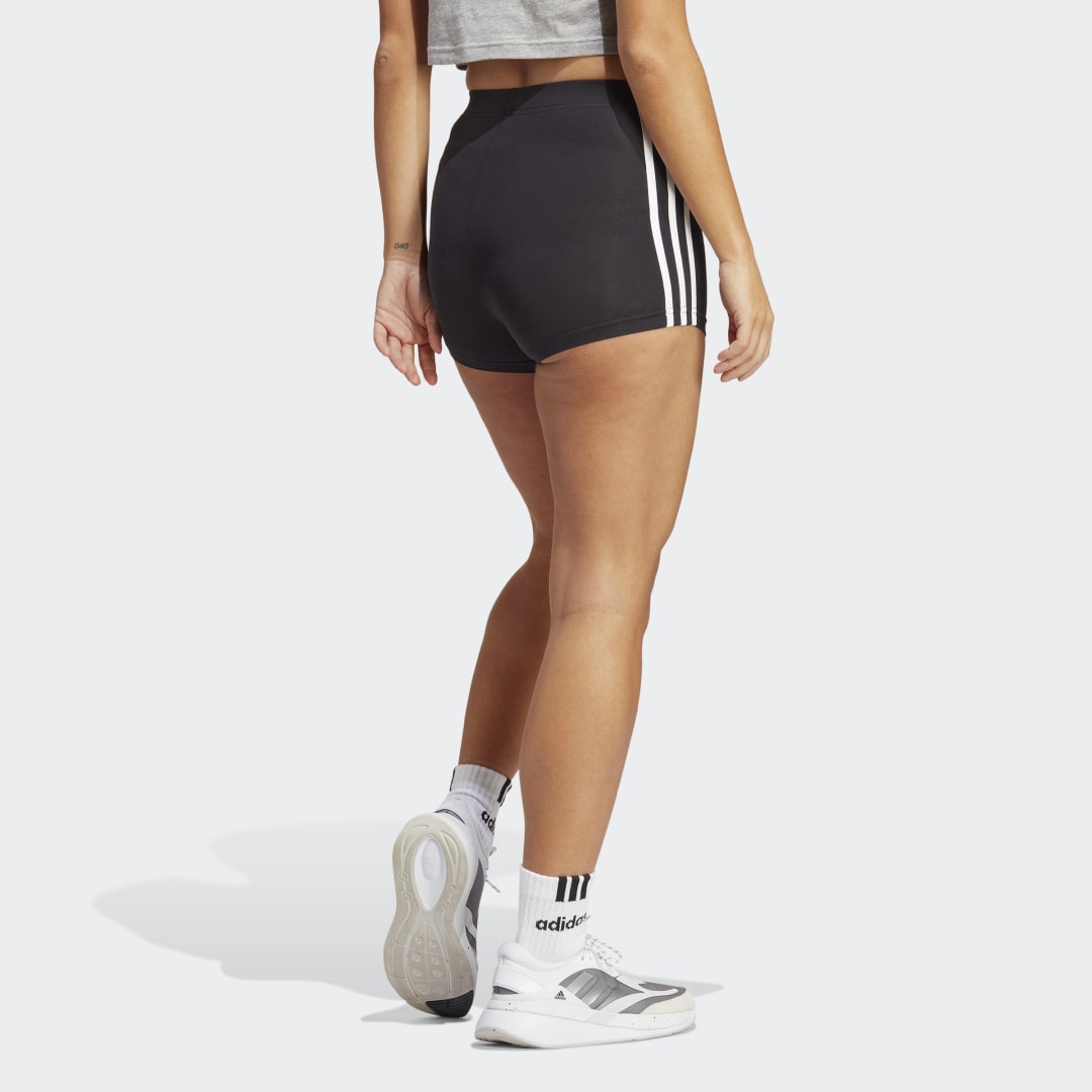 Šortky adidas Originals Essentials 3-Stripes Single Jersey Booty Shorts Čierna | IC0757, 1