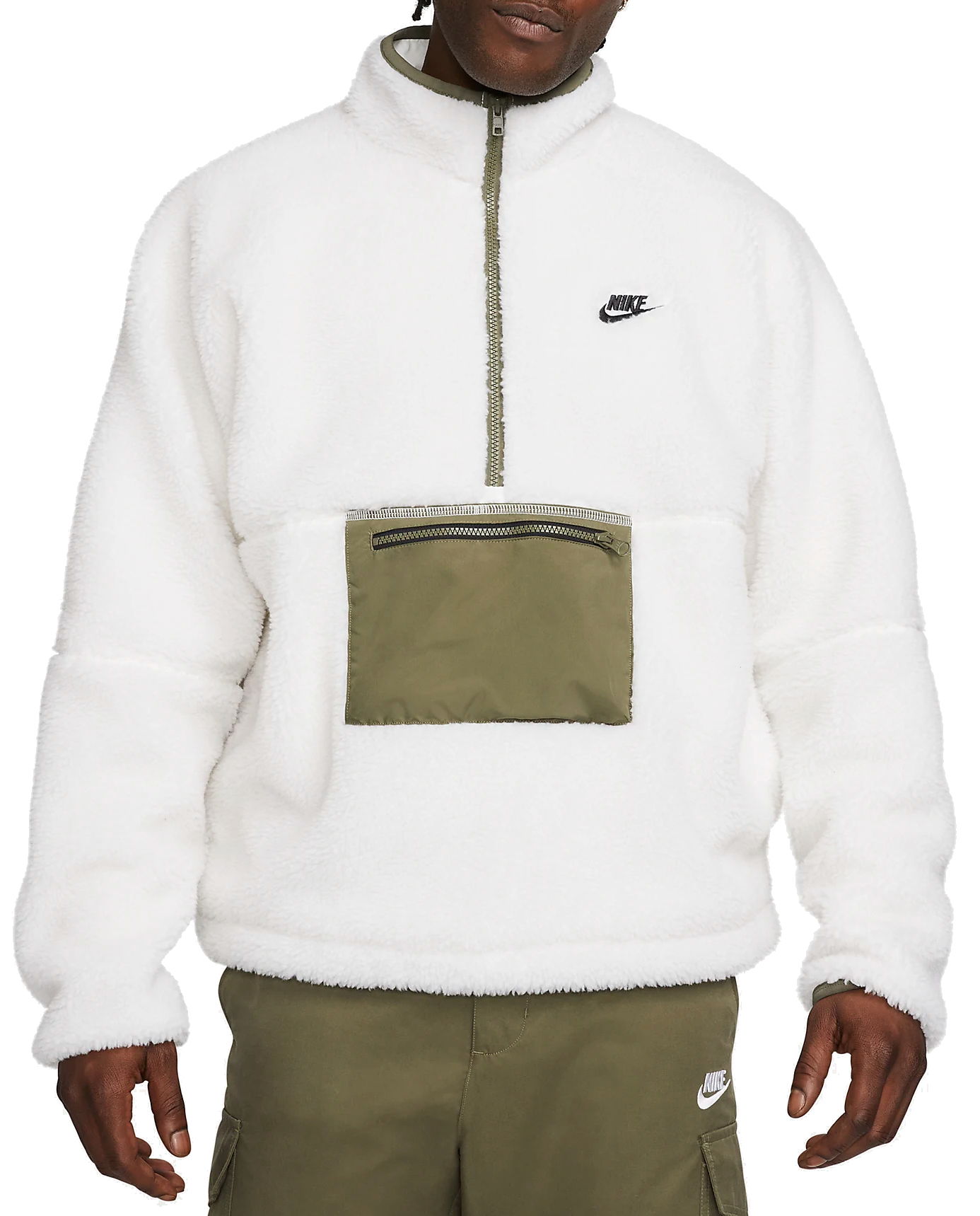 Bunda Nike Jacket Club Fleece+ Biela | dq4880-133, 0