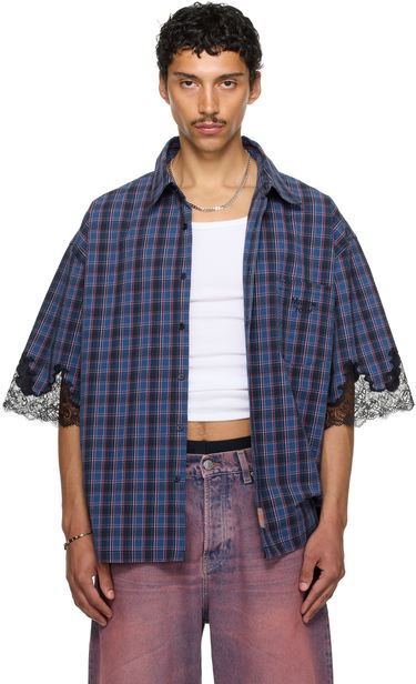 Košeľa Martine Rose Martine Rose Lace Overshirt Modrá | 478WS28527, 0