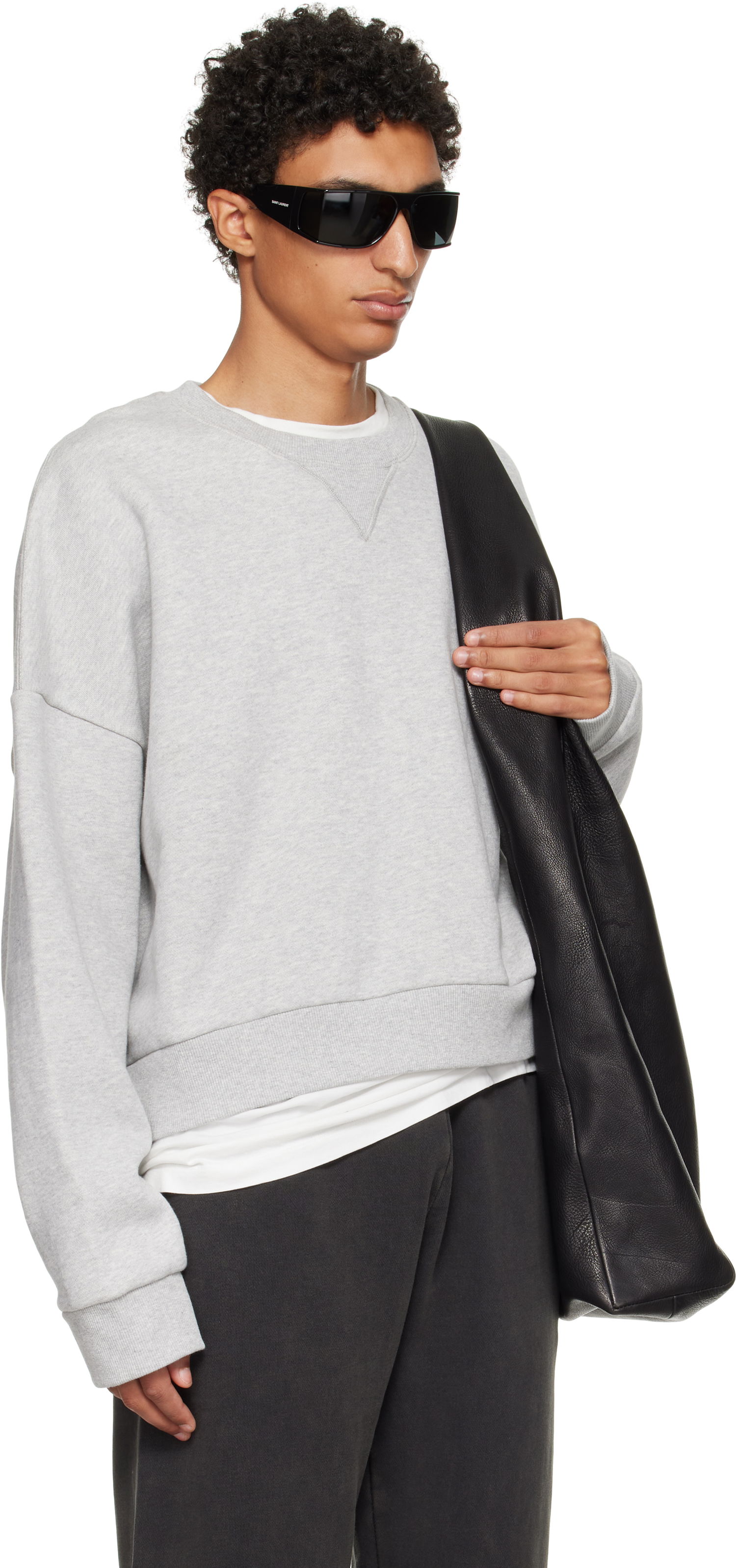 Mikina Entire Studios Entire Studios Box Crew Sweatshirt Šedá | ES2126SI, 1