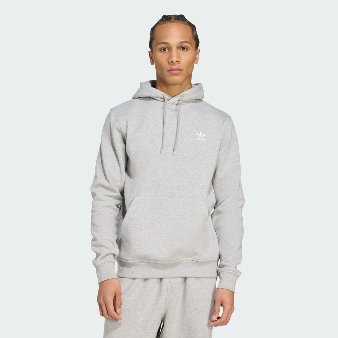Mikina adidas Performance Trefoil Essentials Hoodie Šedá | HZ6585, 0