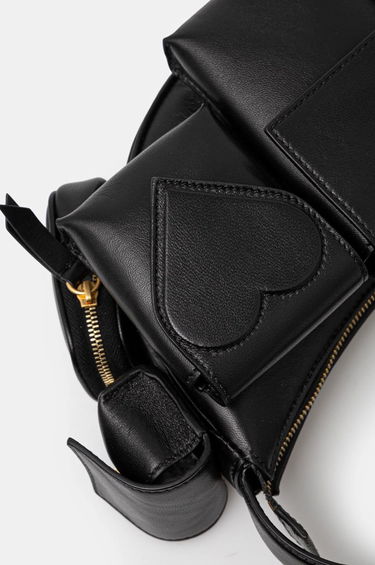 Ľadvinka Fiorucci Multi-Pocket Leather Waist Bag Čierna | U01FPABA123LE04BK01, 4