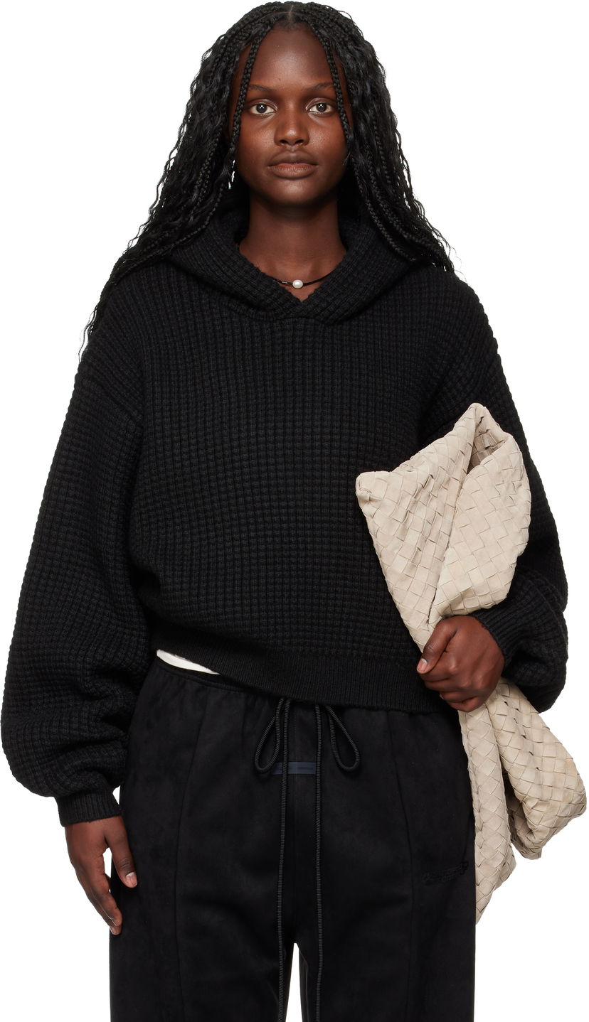 Mikina Fear of God Holiday Heavy Waffle 90s Hoodie Čierna | 192HO255011FW