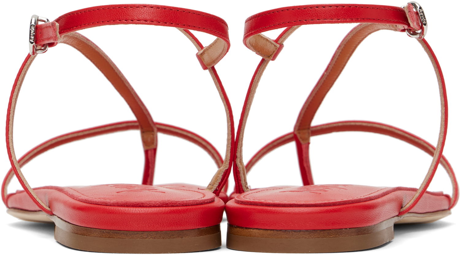 Doplnky Aeyde Aeyde Ella Leather Toe-Post Sandals Červená | A11-FS-BRNS08FL21-SS25-406-007, 1