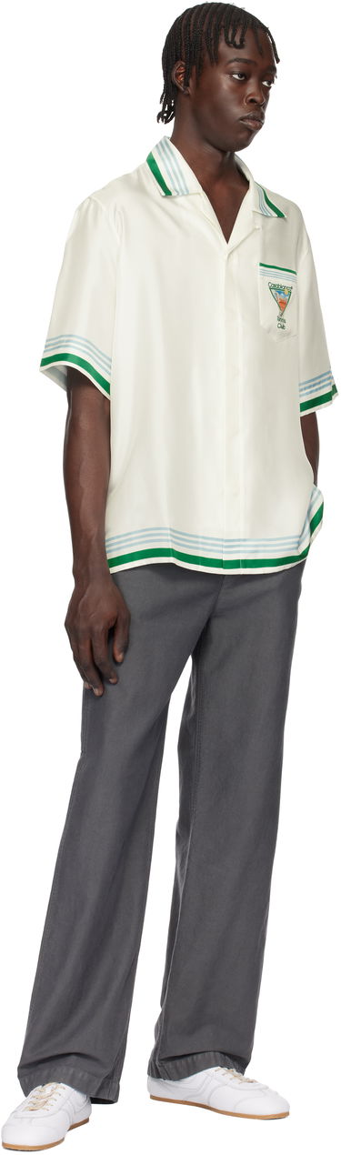 Košeľa Casablanca Tennis Icon Print Relaxed Shirt Biela | U-MPS25-SH-003-08, 3