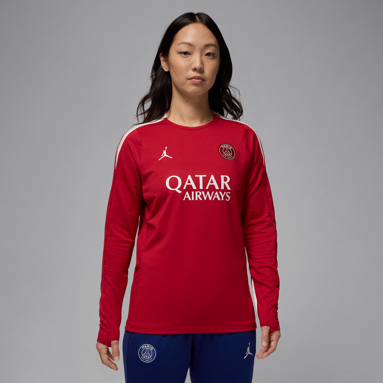 Sveter Jordan Paris Saint-Germain Strike Dri-FIT Knit Round Neck Soccer Top Červená | HJ2181-660, 0