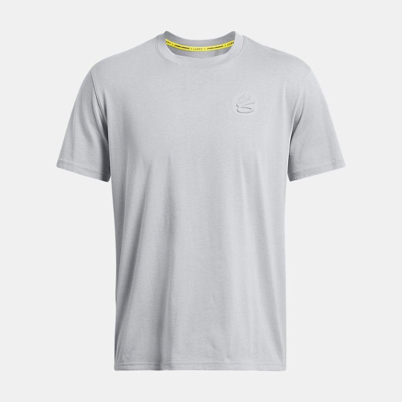 Tričko Under Armour Curry Emboss Heavyweight T-Shirt für Herren Mod Grau Šedá | 1383378-011, 0