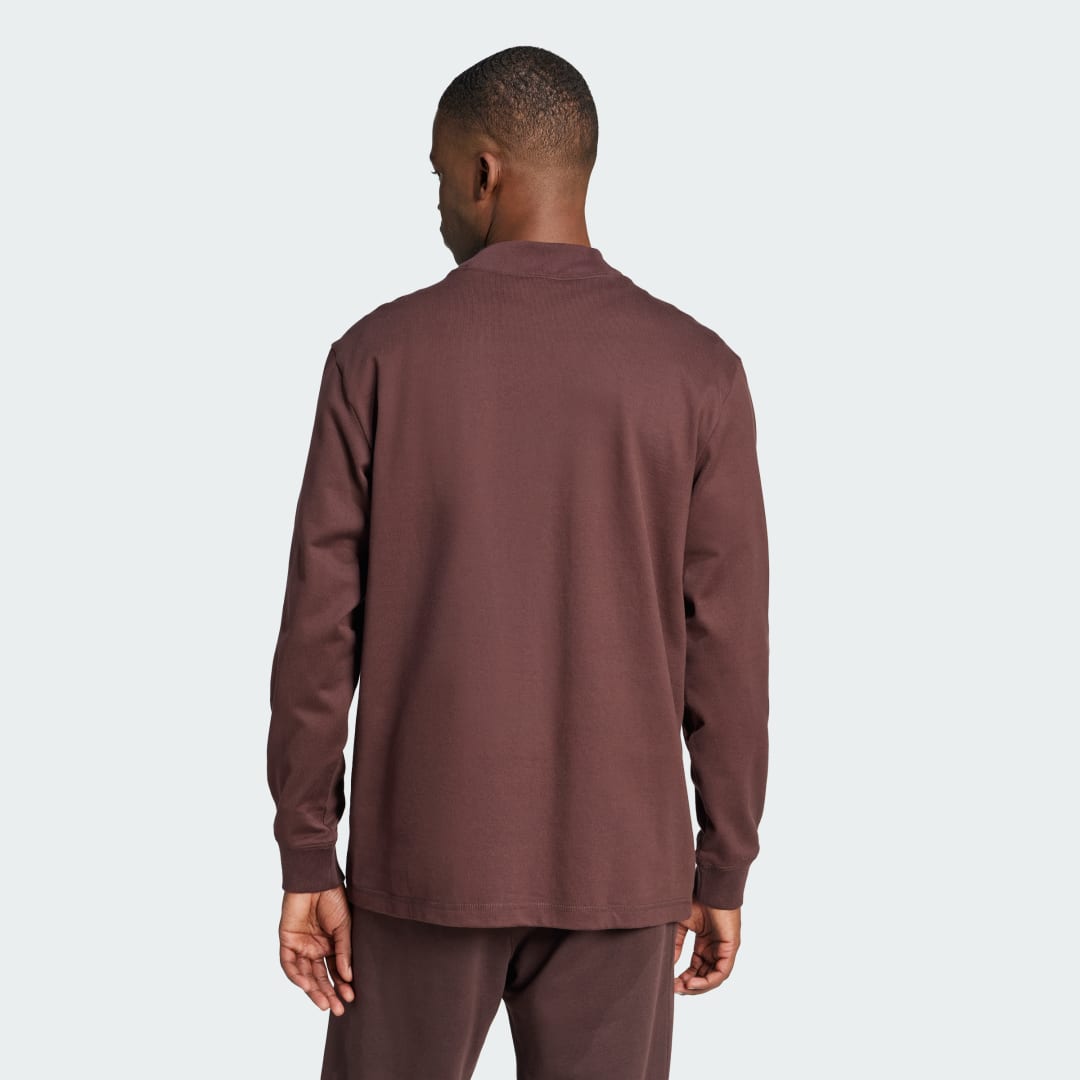 Tričko adidas Performance Long Sleeve Mock Neck Hnedá | IW3258, 1
