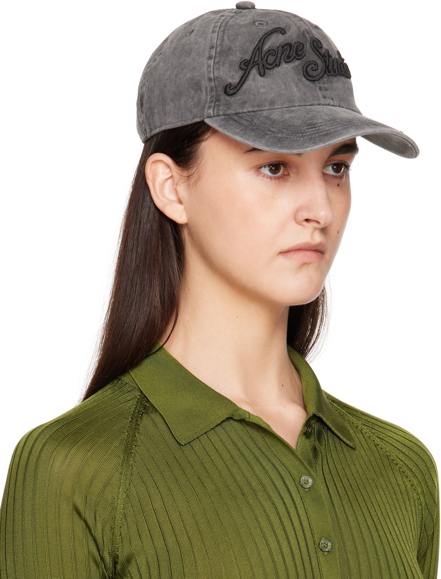 Šiltovka Acne Studios Acne Studios Logo Cap Šedá | C40406-, 1