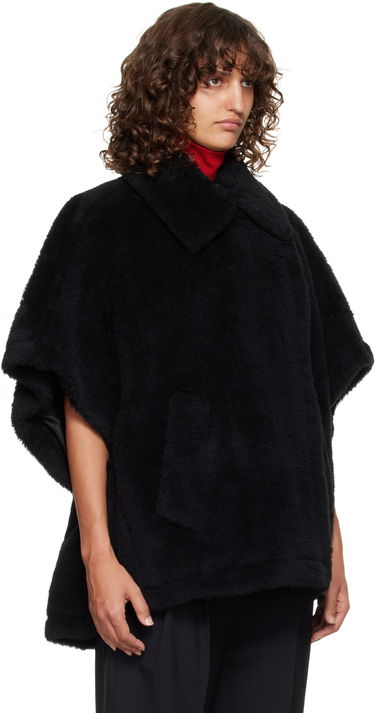 Kabáty Max Mara Max Mara Tebe1 Faux Fur Cape Čierna | 2524736122600, 1
