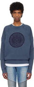 Balmain Ribbed Coin Embroidery Sweatshirt