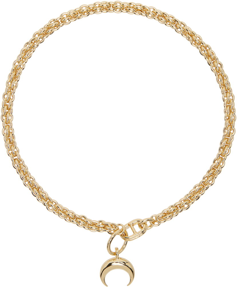 Náhrdelník Marine Serre Moon Braided Chain Necklace Žltá | UJW076ARMET0002