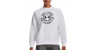Mikina Under Armour Rival Fleece Crest Biela | 1373029-100, 1