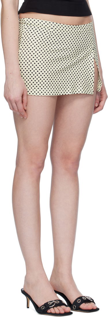 Sukňa Miaou Miaou Micro Miniskirt with Polka Dots Žltá | 4012VISBNP, 1