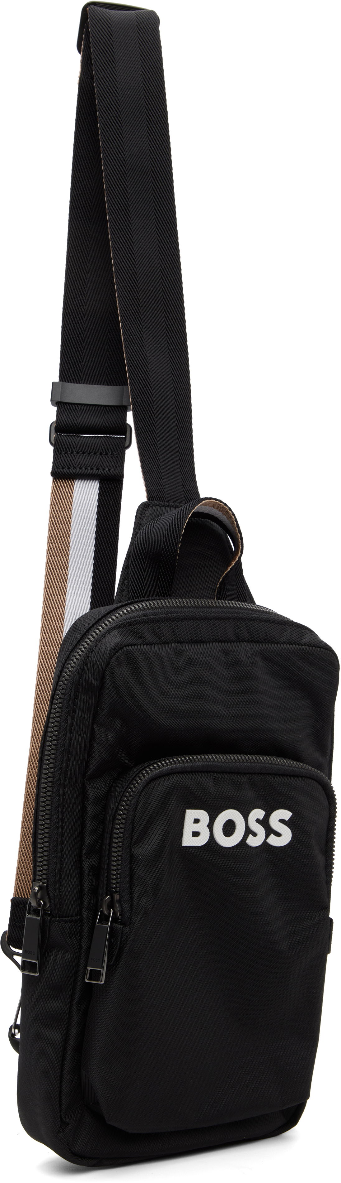 Taška cez rameno BOSS BOSS Bonded-Logo Sling Bag Čierna | 50548221, 1