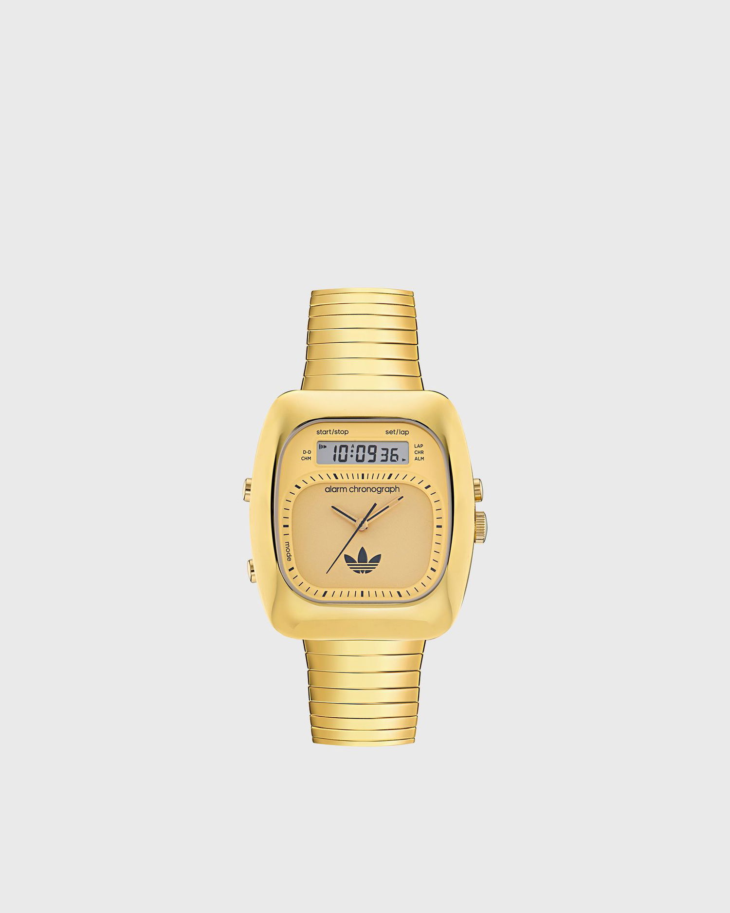 Hodinky adidas Originals SST Digital Analog Alarm Chronograph Watch with Expansion Band Metalická | AOSY25014, 1