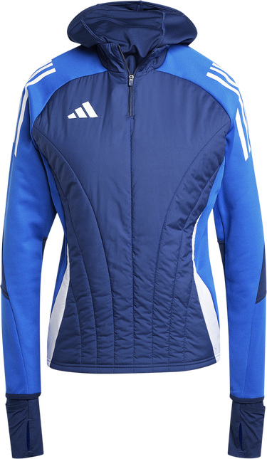 Mikina adidas Originals Tiro 24 Competition Winterized Hooded Padded Quarter-Zip Training Top with Thumbholes Modrá | iy0122, 4