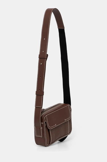 Taška cez rameno Drôle de Monsieur Leather Shoulder Bag Hnedá | E.AC100.LH011.BN, 1