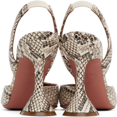 Tenisky a topánky Amina Muaddi Amina Muaddi Holli Slingback Heels Béžová | HOLLI SLING SNAKE, 1