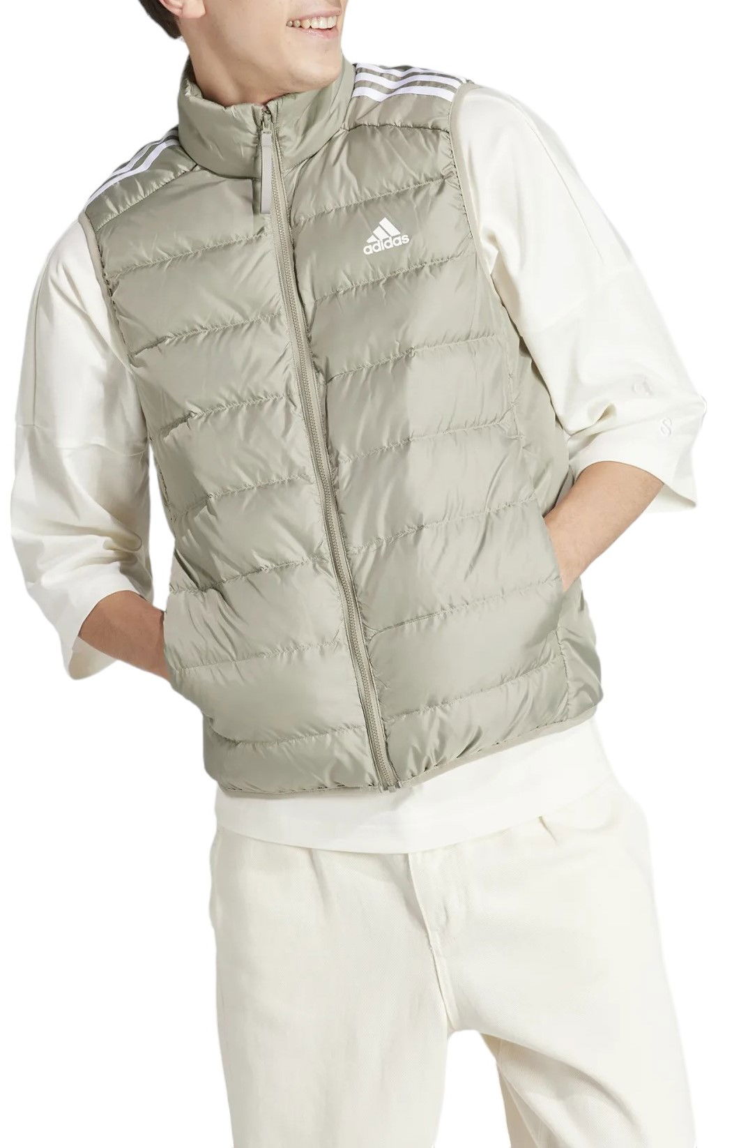 Bunda adidas Performance adidas Sportswear Sportswear Essentials 3-Stripes Light Down Šedá | is1285, 0